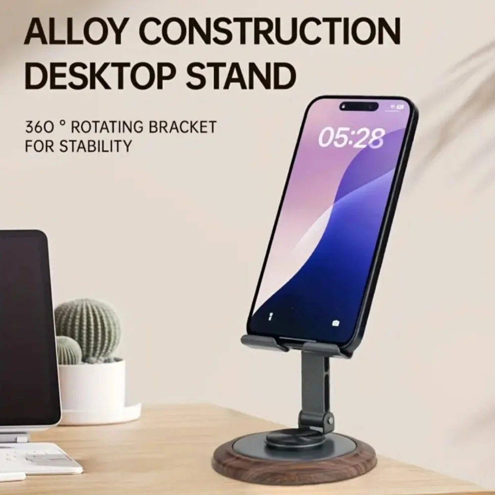 Alloy Desktop Stand with 360° Rotating Bracket